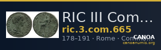 RIC III Commodus 665 — CANOA