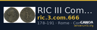 RIC III Commodus 666 — CANOA