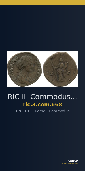 RIC III Commodus 668 — CANOA