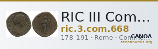 RIC III Commodus 668 — CANOA