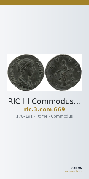 RIC III Commodus 669 — CANOA