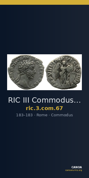 RIC III Commodus 67 — CANOA