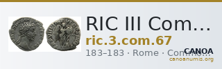 RIC III Commodus 67 — CANOA