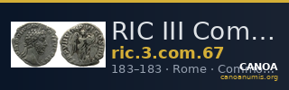 RIC III Commodus 67 — CANOA