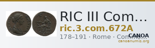 RIC III Commodus 672A — CANOA