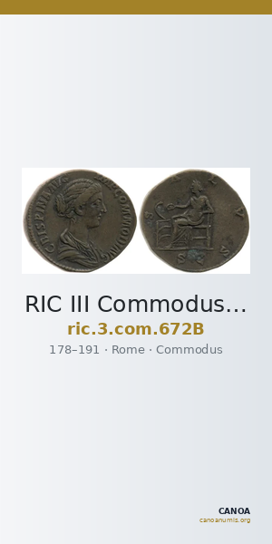 RIC III Commodus 672B — CANOA