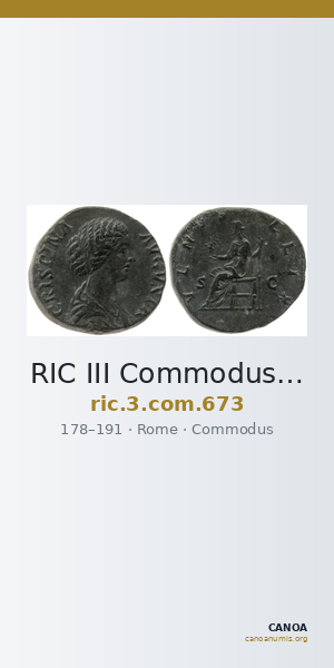 RIC III Commodus 673 — CANOA