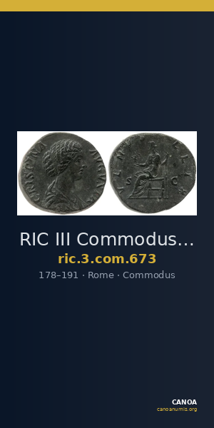 RIC III Commodus 673 — CANOA