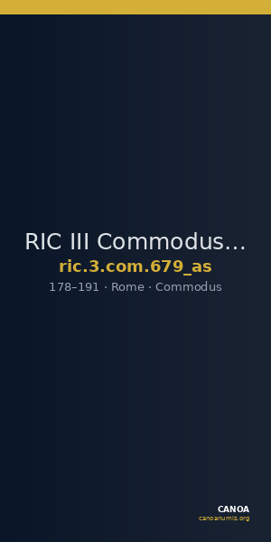 RIC III Commodus 679 (as) — CANOA