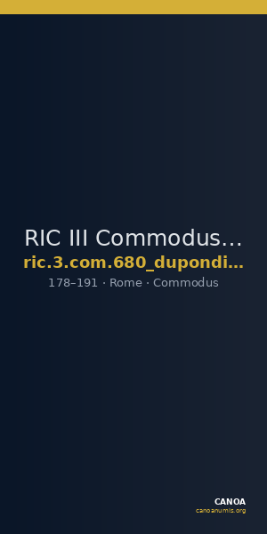 RIC III Commodus 680 (dupondius) — CANOA