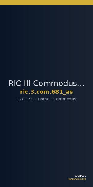 RIC III Commodus 681 (as) — CANOA
