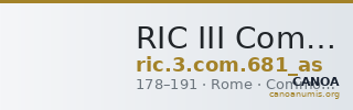 RIC III Commodus 681 (as) — CANOA