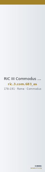 RIC III Commodus 683 (as) — CANOA