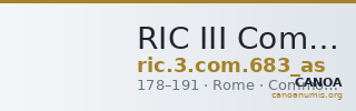 RIC III Commodus 683 (as) — CANOA