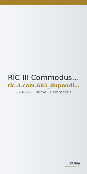 RIC III Commodus 685 (dupondius) — CANOA
