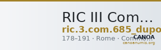 RIC III Commodus 685 (dupondius) — CANOA