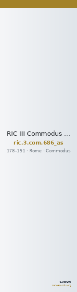 RIC III Commodus 686 (as) — CANOA