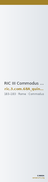 RIC III Commodus 68A (quinarius) — CANOA