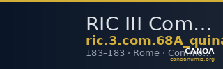 RIC III Commodus 68A (quinarius) — CANOA