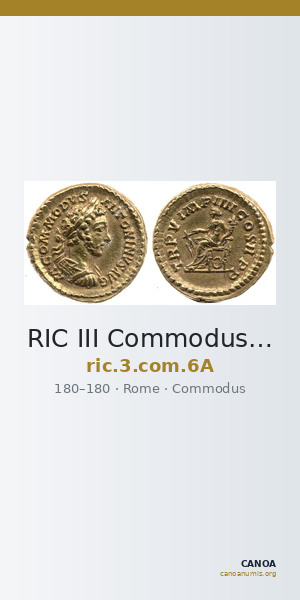 RIC III Commodus 6A — CANOA