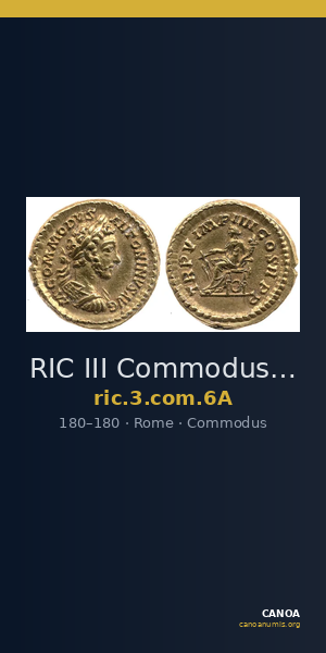 RIC III Commodus 6A — CANOA