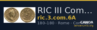 RIC III Commodus 6A — CANOA