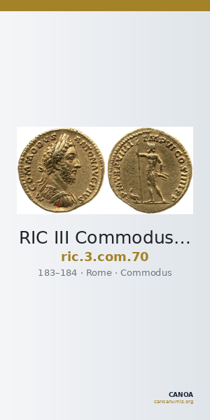 RIC III Commodus 70 — CANOA