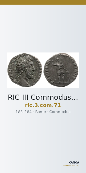 RIC III Commodus 71 — CANOA