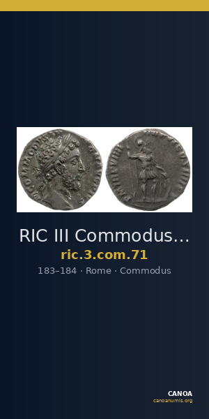 RIC III Commodus 71 — CANOA