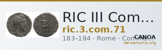 RIC III Commodus 71 — CANOA