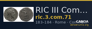 RIC III Commodus 71 — CANOA