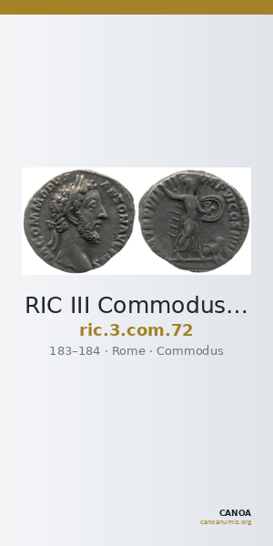 RIC III Commodus 72 — CANOA