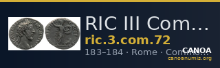 RIC III Commodus 72 — CANOA