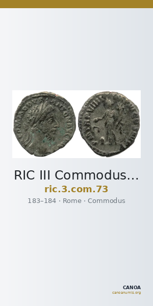 RIC III Commodus 73 — CANOA