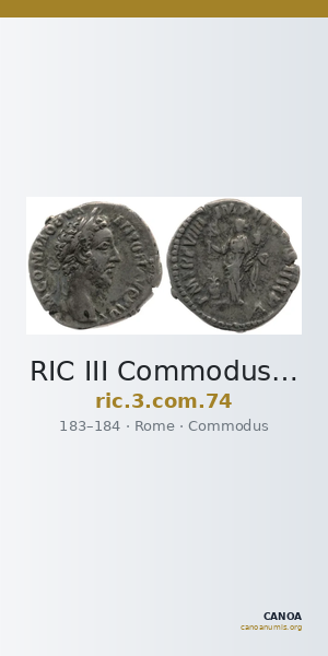 RIC III Commodus 74 — CANOA