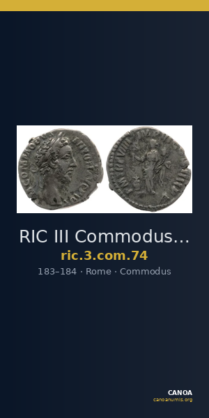 RIC III Commodus 74 — CANOA