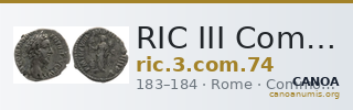 RIC III Commodus 74 — CANOA