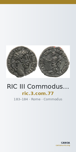 RIC III Commodus 77 — CANOA