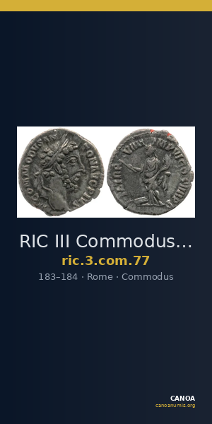 RIC III Commodus 77 — CANOA