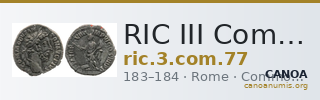 RIC III Commodus 77 — CANOA