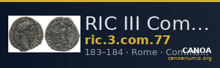 RIC III Commodus 77 — CANOA