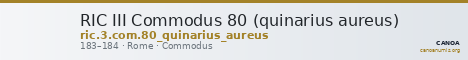 RIC III Commodus 80 (quinarius aureus) — CANOA