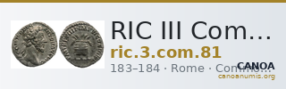 RIC III Commodus 81 — CANOA