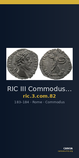 RIC III Commodus 82 — CANOA