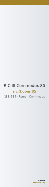 RIC III Commodus 85 — CANOA