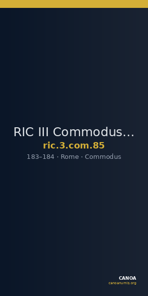 RIC III Commodus 85 — CANOA