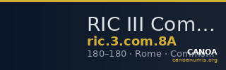 RIC III Commodus 8A — CANOA