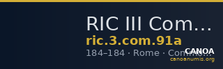 RIC III Commodus 91a — CANOA