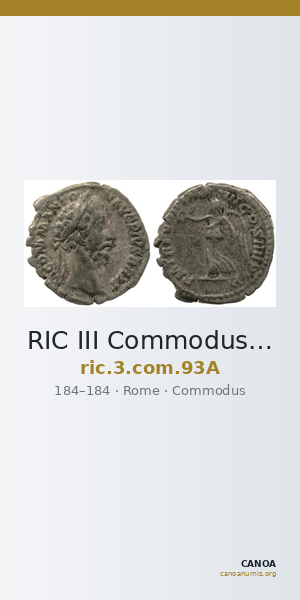 RIC III Commodus 93A — CANOA