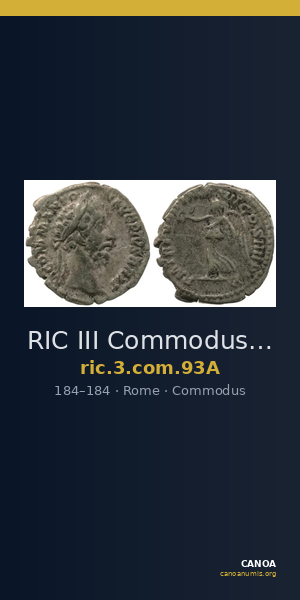RIC III Commodus 93A — CANOA